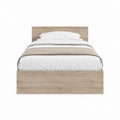 Doppelbett Bettgestell Eiche Natur aus melaminharzbeschichteter Spanplatte 140 x 200 cm