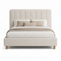 Polsterbett Bettgestell Beige Polyester Rechteckig 160 x 200 cm
